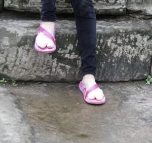 Pink flip flops