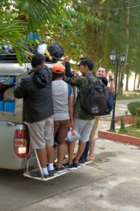 The Taxi loaded with other guests 