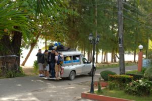 The Taxi loaded with other guests 