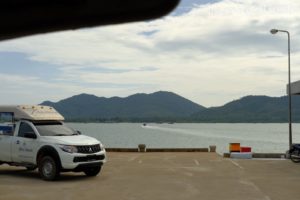 Out taxi waiting at the pier