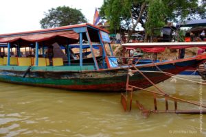 A boat at the Floating village at Kampong Phluk, Cambodia 