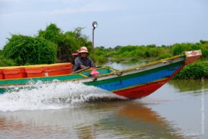 On the way to the Floating village at Kampong Phluk, Cambodia 