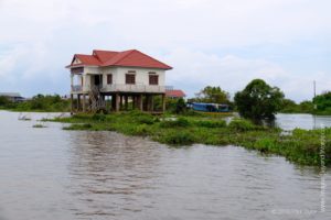 On the way to the Floating village at Kampong Phluk, Cambodia 
