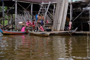 Villages, At the Floating village at Kampong Phluk, Cambodia 
