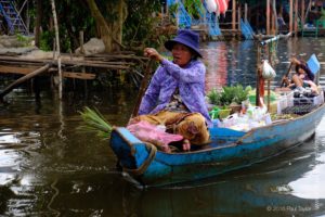 A villager, At the Floating village at Kampong Phluk, Cambodia 