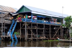 A villager, At the Floating village at Kampong Phluk, Cambodia 
