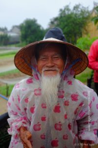 The oldest man in Hoi An grows vegetables 