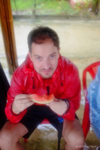 The Watermelon in good after a bike ride in the rain!