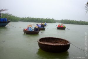 Off they go. Local boats for a ride through the Mangroves 