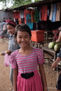 A bracelet seller. The end of the line, The Bamboo Train. Battambang