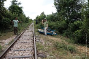 Waiting for another Bamboo Train, Battambang.
