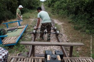 Waiting for another Bamboo Train, Battambang.