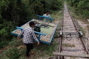 Waiting for another Bamboo Train, Battambang.