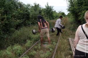 Waiting for another Bamboo Train, Battambang.
