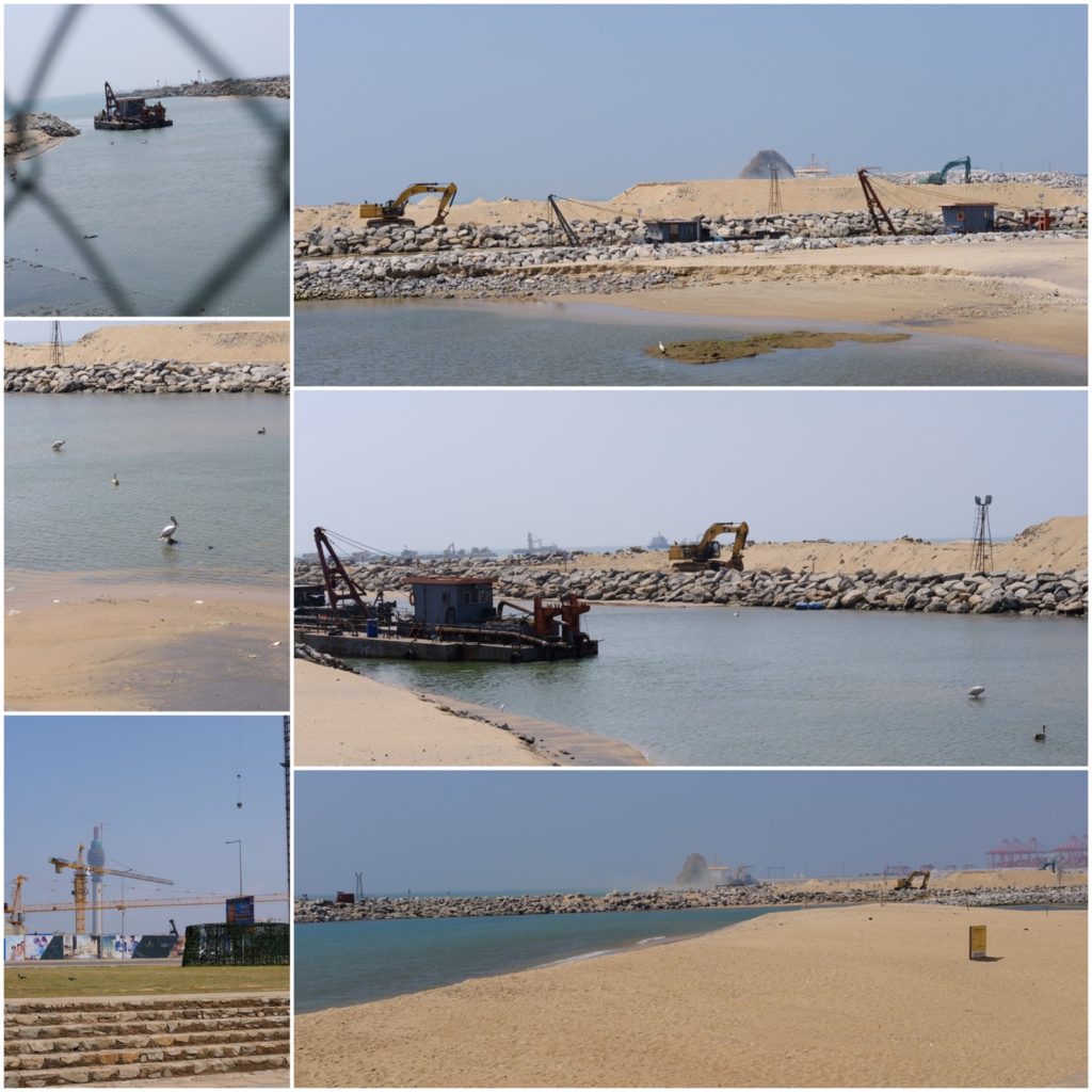 Work on the new harbour