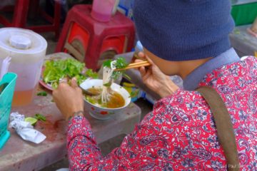Eating Pho, Vietnam.